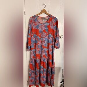 Floral Drop Waist Dress